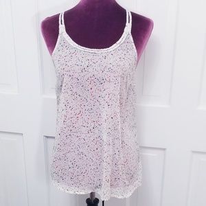 SKIES ARE BLUE Cream Spaghetti Strap Tank
